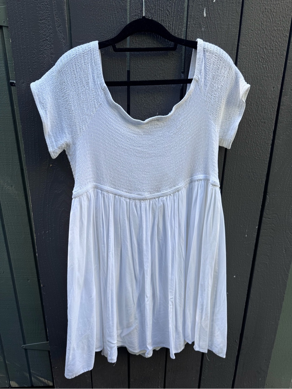 Torrid White Short Sleeve Wrap Bodice Babydoll Dress, Size 3 - Picture 6 of 7